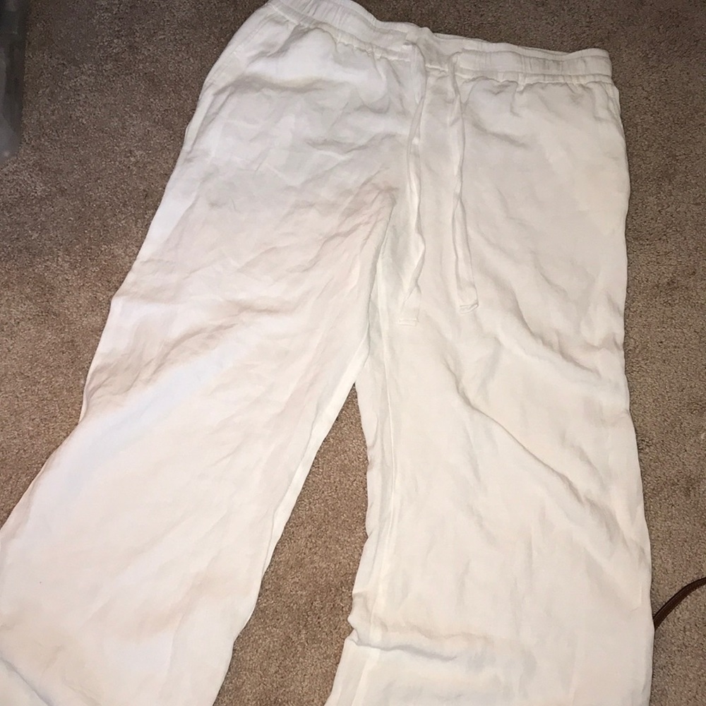 White beach pants